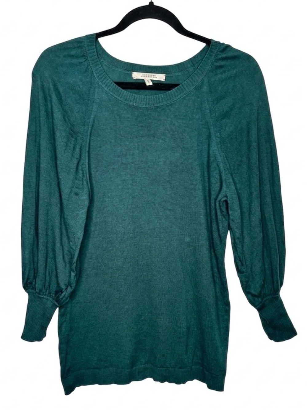 Dorothee Schumacher Women’s Balloon Sleeve Emerald Green Sweater Designer Luxury